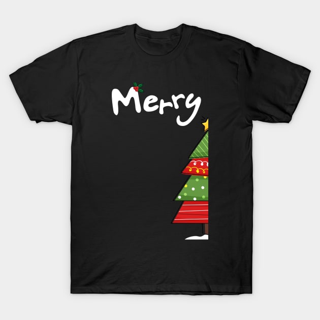 Merry Christmas Funny Couples Matching T-shirt T-Shirt by KsuAnn